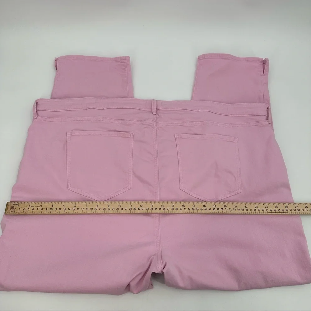 NYDJ Jeans Curves 360 Women's 26 Pink Slim Straight Ankle Stretch cfoz2637-read